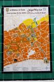 Tile map of the Tunis medina with a walking tour