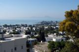 View of the Gulf of Tunis from the terrace of the Didon Hotel