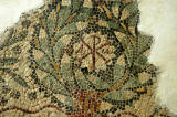 Detail of the christian mosaic from the Basilica of Sts. Sylvanus and Fortunatus