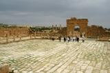 Looking back across the Forum (70x60m) and the Arch of Antonius Pius