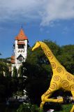 Giraffe & Lutheran Church tower