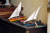 Model wooden boats at a Baghani Street shop, Stone Town, Zanzibar