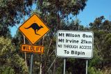 Wildlife sign in the Blue Mountains, NSW