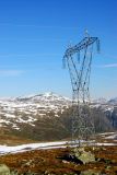 Transmission tower crossing the highlands