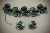 Elsa Schiaparelli bracelet & earrings <br>1950s full detail