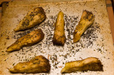 Hericium erinaceus baked with oil and thyme