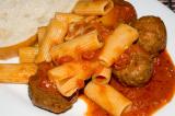 meatballs and rigatoni