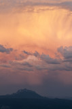 Cumulus at last light w Sierra Buttes 06 July 2010