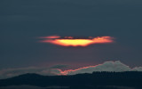 Sun Poke onto Low Clouds at the Edge of the Foothills