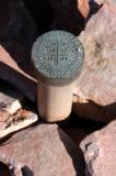 Survey marker up close
