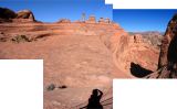 Basin-arch-abyss panorama at Delicate Arch
