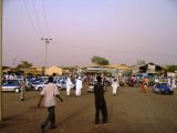 Market with taxi stand