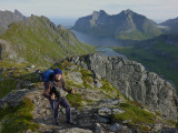 On the south ridge of Helvetestinden