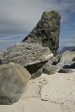 A natural obelisk on the beach