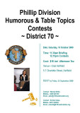 2009 Phillip Division Humorous and Table Topics Contest