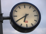 platform clock with old DB logo