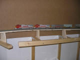 roadbed for bridge #4 is in place; due to concrete walls its curved backwards
