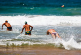Three in surf  at Palm Beach surf carnival