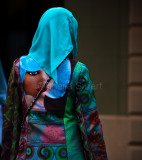 Muslim girl in colourful dress