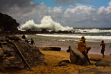 Storm with lifeguard at North Curl Curl Beach