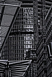 City buildings in monochrome