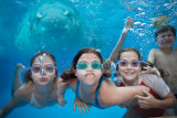 Kids with leopard seal