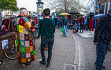 Colourful coat in Newtown market