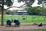 Two gents watching footie in Newtown