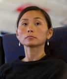 Young Asian woman on ferry