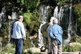 Steve M., Sue C., and Barbara W. at the falls