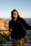 First light on Beth at sunrise, Mather Point, Grand Canyon, AZ