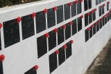 Part of the Remembrance Wall. Silverdale RSA