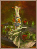 vase & apples