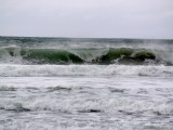 The waves were big today...