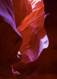 Upper Antelope Canyon - slot canyon - looking toward the top