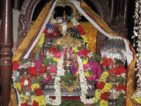 Thirumaligai Perumal adorned with Periya Perumal uduthu kalaintha peedhagavaadai and thirumaalai.jpg