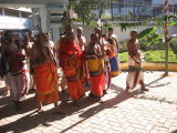 Sri EmbaR JEyar svAmi (formerly kumaravadi svami) of Sri PerumbUdhUr entering alogn with Thriumalai jEyars.jpg