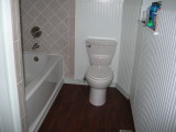 Toilet and tub, trim not finished yet.