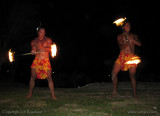 Fire dancers, Aitutaki