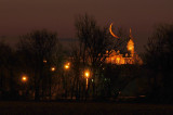 Crescent Moon with Courthouse