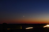 Venus, Mars, and Spica with Rolling Hills