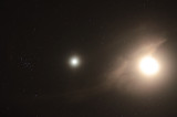 Moon, Venus, and the Beehive Star Cluster