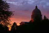 Sunset over the State Capitol Building