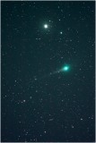 Comet Lulin, Saturn, a meteor and a satellite