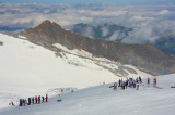 Summer skiers on the Hintertux glacier (3250m)