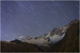 Star trails over the Fee Glacier