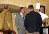 The chef  with clients