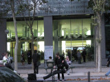 entrance to the Le Monde newspaper building