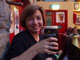 Enjoying our pints