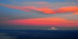 orange waves over Mt Rainier